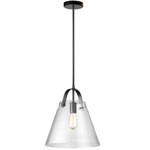 Dainolite Ltd - 871P-BK - One Light Pendant - Polly - Clear