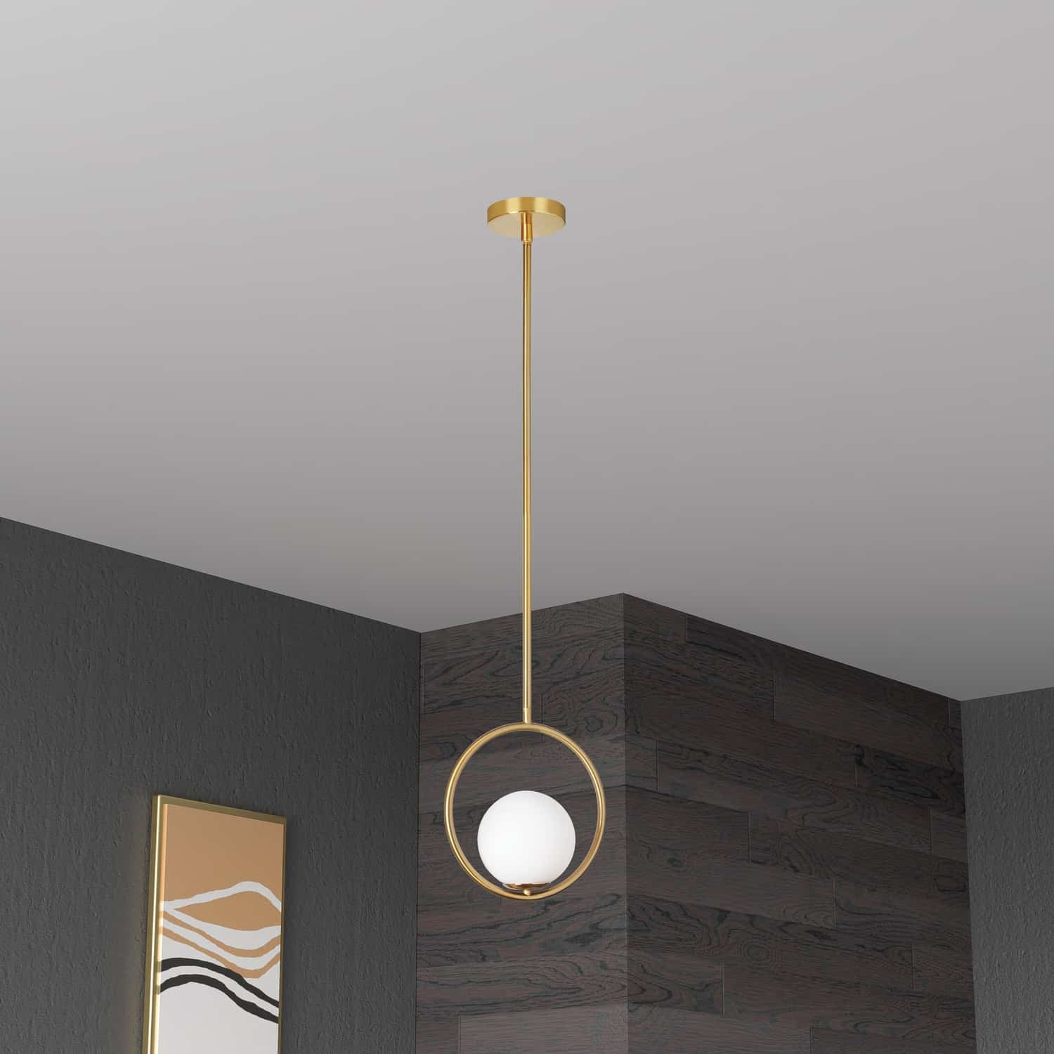 Dainolite Ltd - ADR-101P-AGB - One Light Pendant - Adrienna - Aged Brass