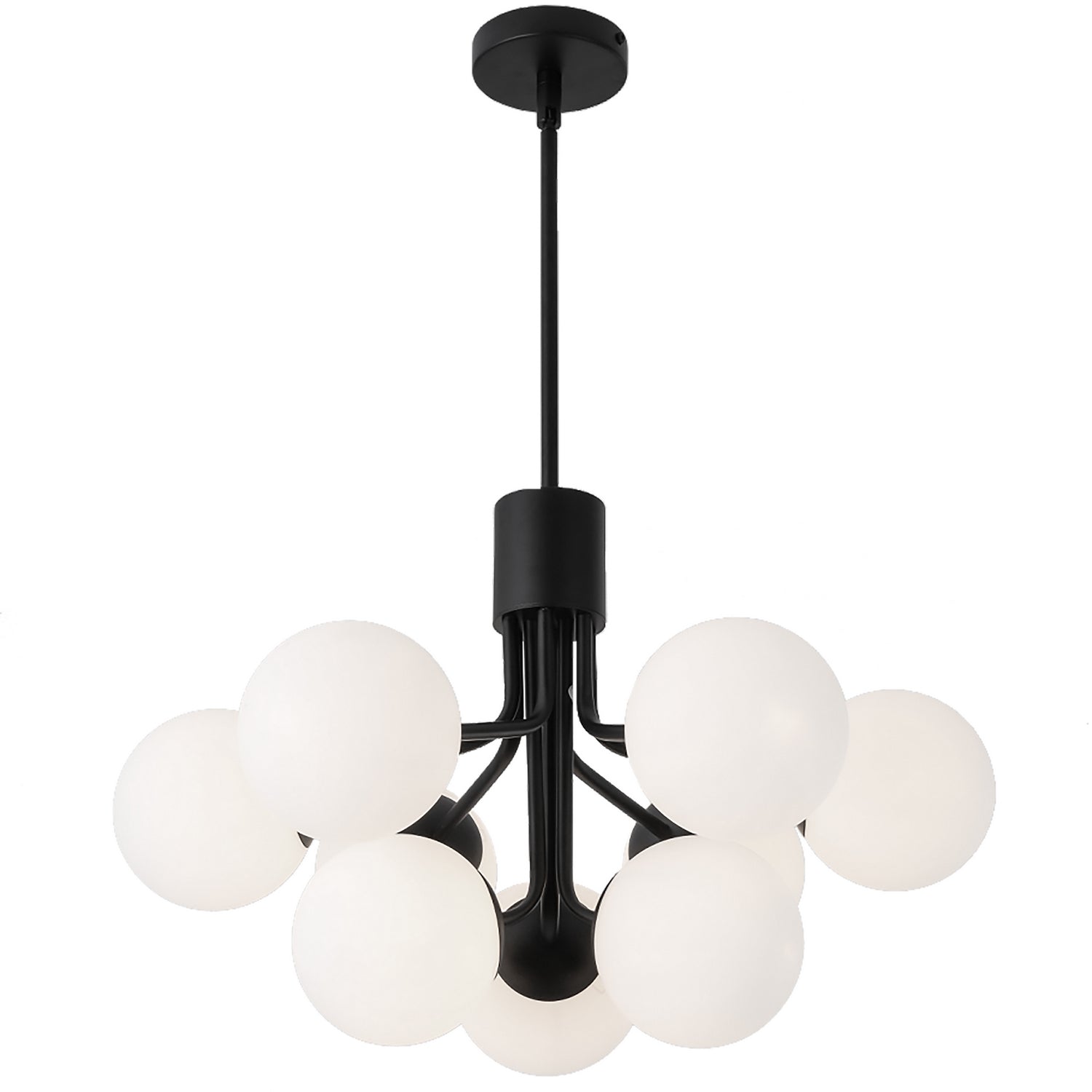 Dainolite Ltd - AMA-249C-MB - Nine Light Chandelier - Amanda - Black