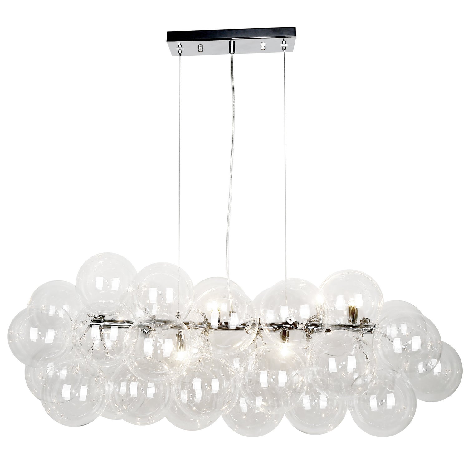 Dainolite Ltd - CMT-418HP-CLR-PC - Ten Light Pendant - Comet - Polished Chrome