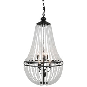 Dainolite Ltd - DAW-386C-MB-FR - Six Light Chandelier - Dawson - White