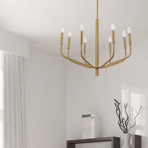 Dainolite Ltd - ELN-328C-AGB - Eight Light Chandelier - Eleanor - Aged Brass