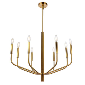 Dainolite Ltd - ELN-328C-AGB - Eight Light Chandelier - Eleanor - Aged Brass