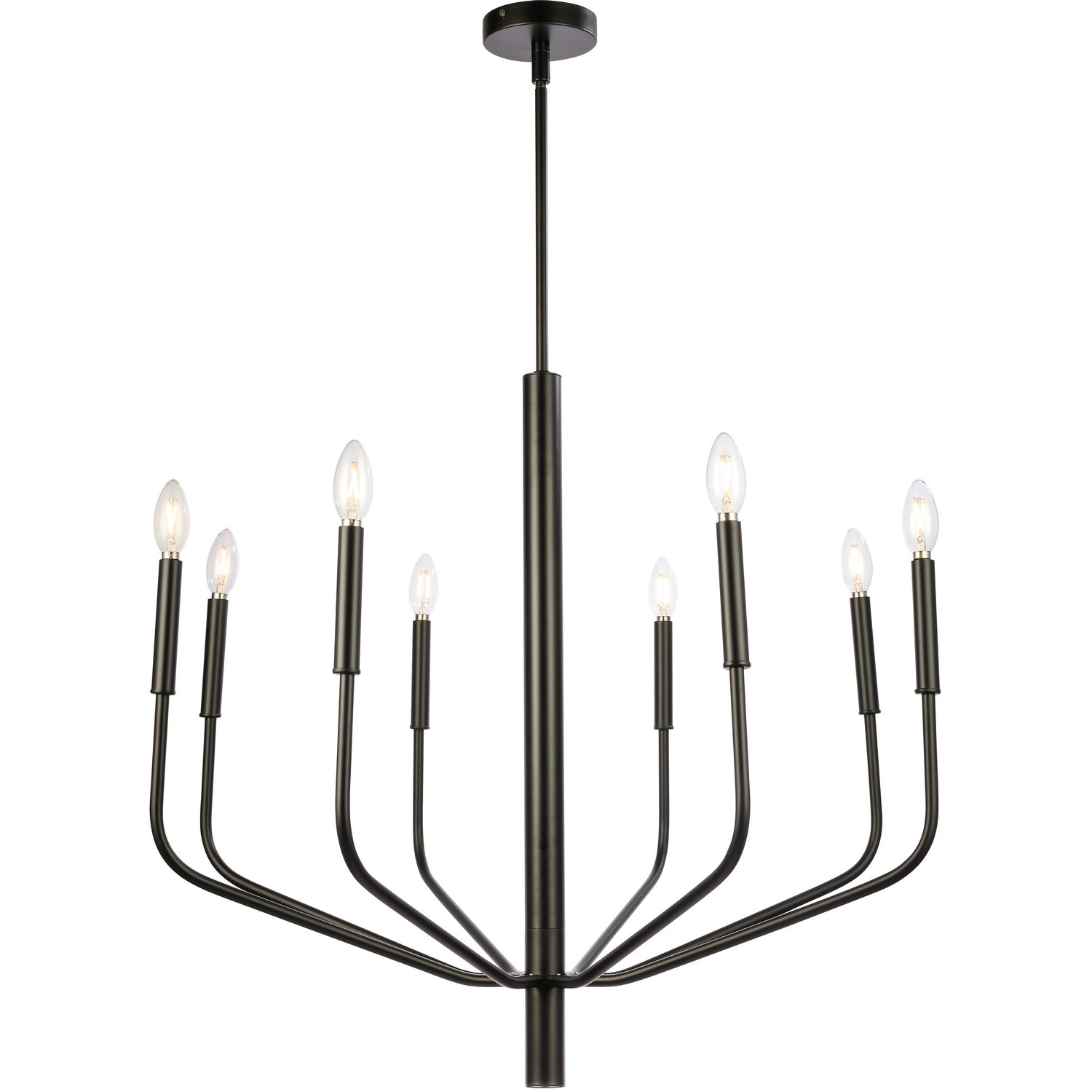 Dainolite Ltd - ELN-328C-MB - Eight Light Chandelier - Eleanor - Black