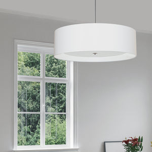 Dainolite Ltd - HEL-304P-PC-WH - Four Light Pendant - Helena - White