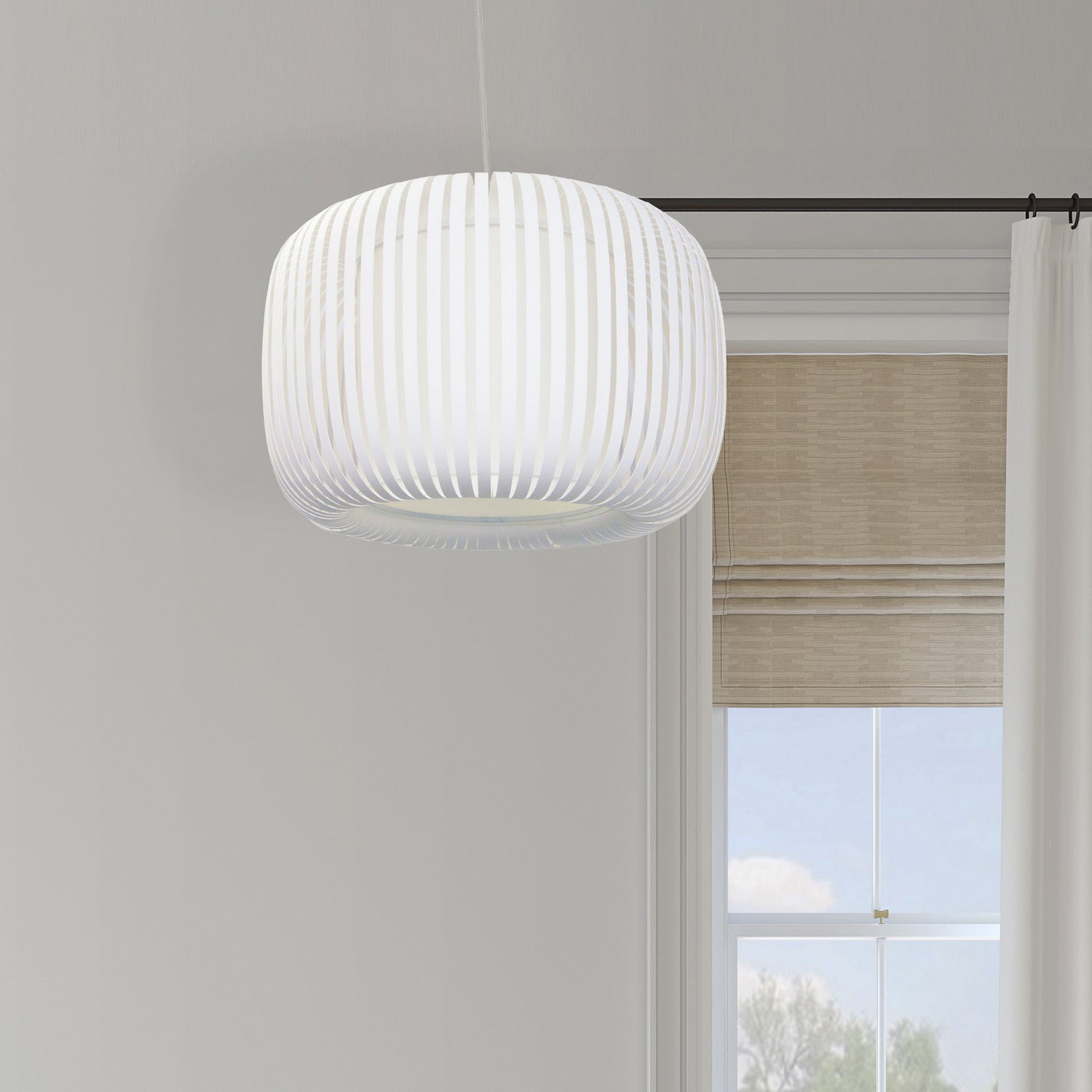 Dainolite Ltd - MIA-181P-195F - One Light Pendant - Mia - White