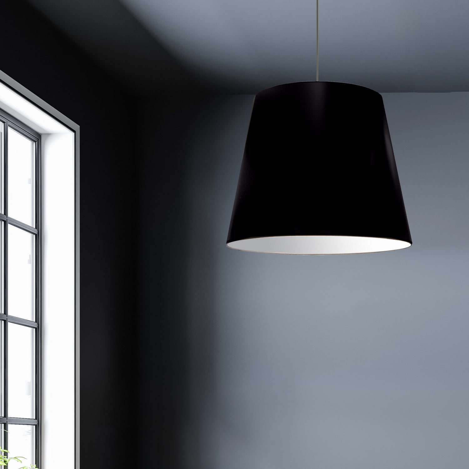 Dainolite Ltd - OD-L-797 - One Light Pendant - Oversized Drum - Black