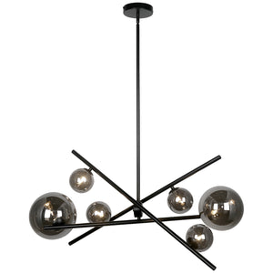 Dainolite Ltd - PAM-276HP-MB - Six Light Pendant - Pamela - Black