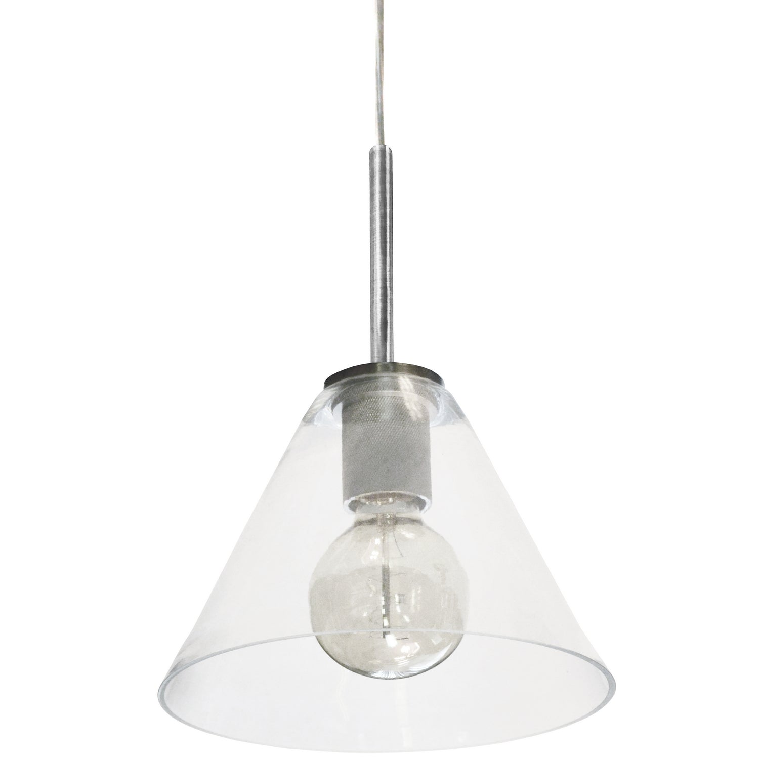 Dainolite Ltd - RSW-91P-SC-CLR - One Light Pendant - Roswell - Satin Chrome