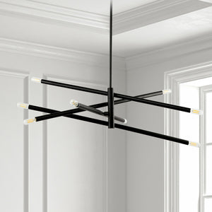 Dainolite Ltd - WAN-408P-MB - Eight Light Pendant - Wand - Black