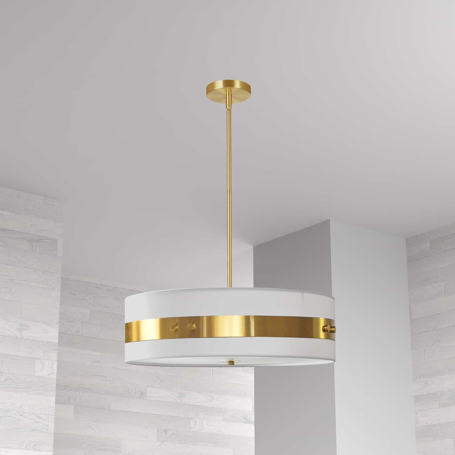 Dainolite Ltd - WIL-224P-AGB-WH - Four Light Pendant - Willshire - White