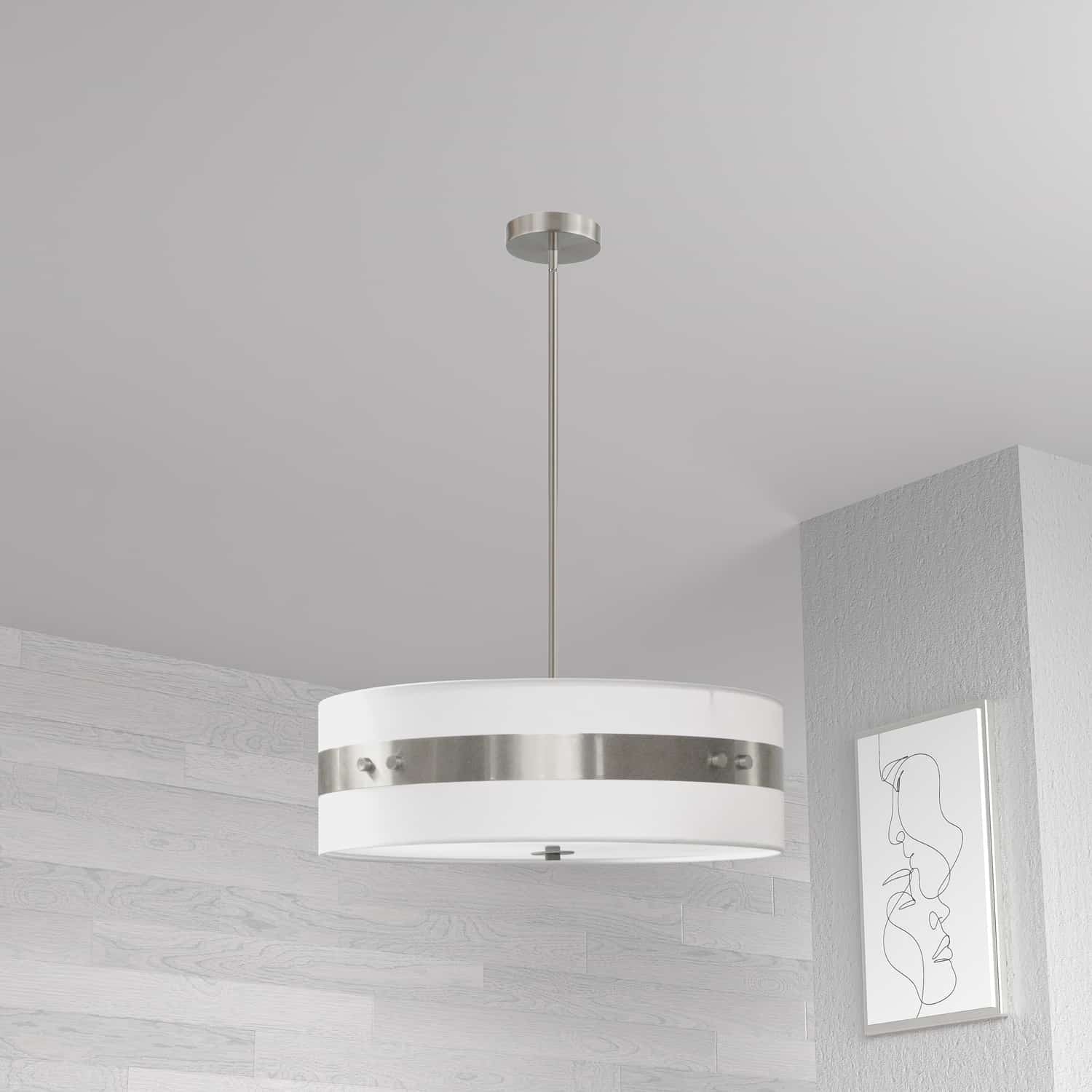 Dainolite Ltd - WIL-224P-SC-WH - Four Light Pendant - Willshire - White