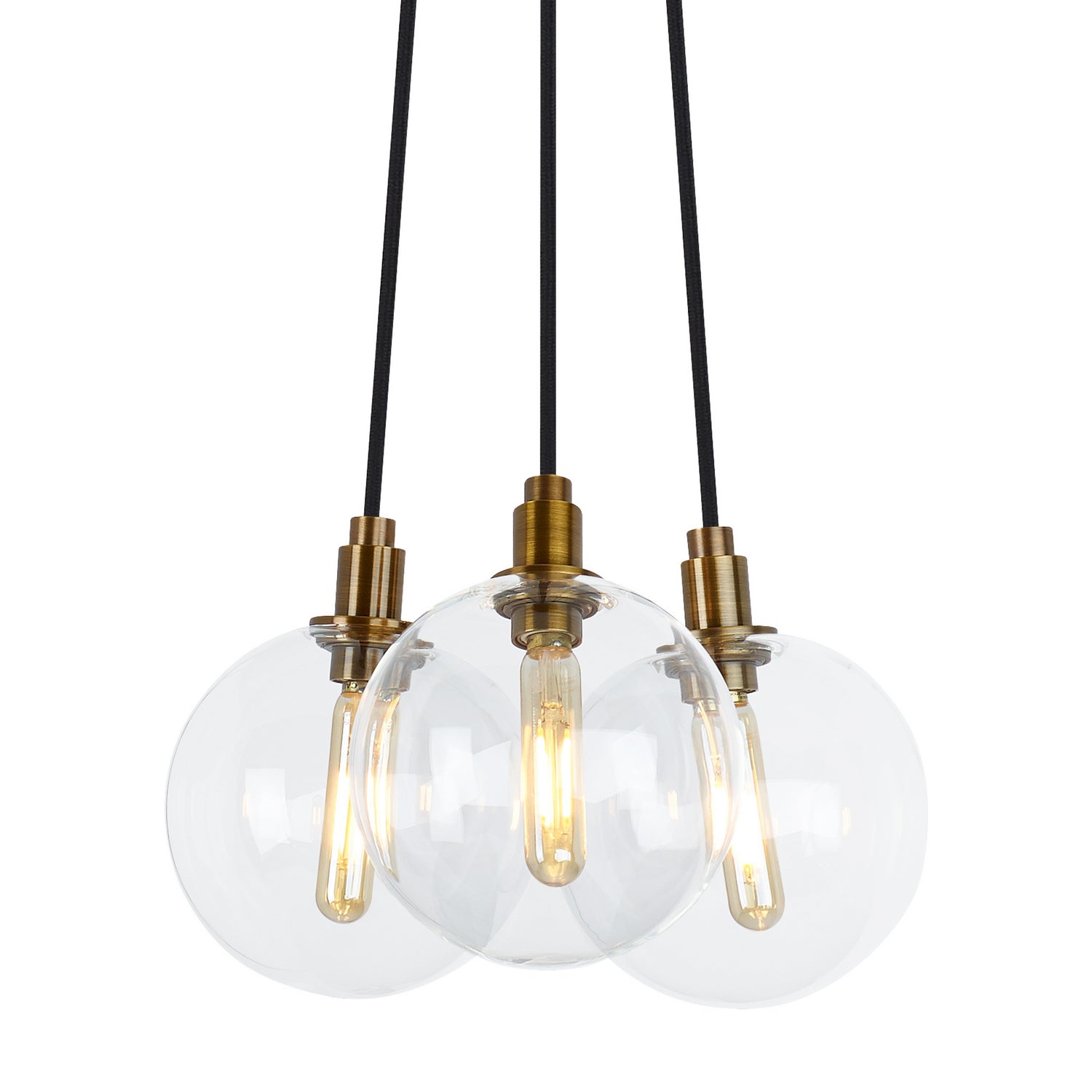 Visual Comfort Modern - 700GMBMP3CR - Three Light Chandelier - Gambit - Aged Brass