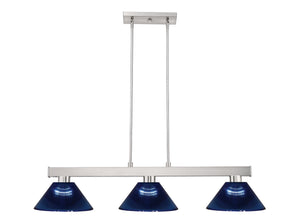 Z-Lite - 152BN-ARDB - Three Light Billiard - Cobalt - Brushed Nickel