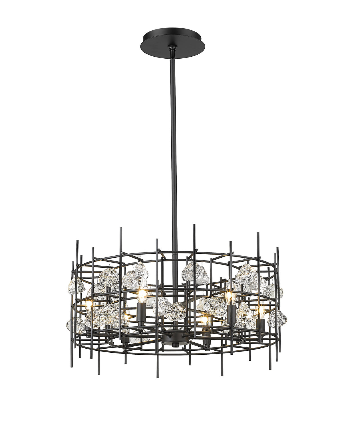 Z-Lite - 4007-24MB - Six Light Chandelier - Garroway - Matte Black