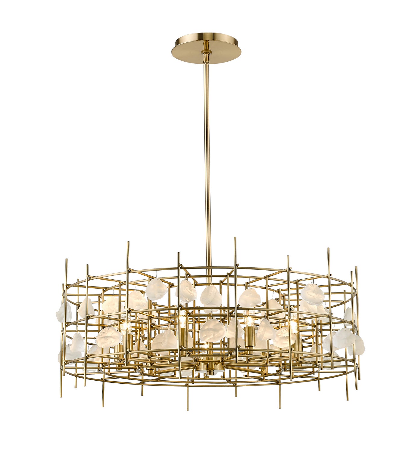 Z-Lite - 4007-32AGBR - Nine Light Chandelier - Garroway - Aged Brass