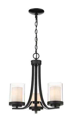 Z-Lite - 426-3C-MB - Three Light Chandelier - Willow - Matte Black