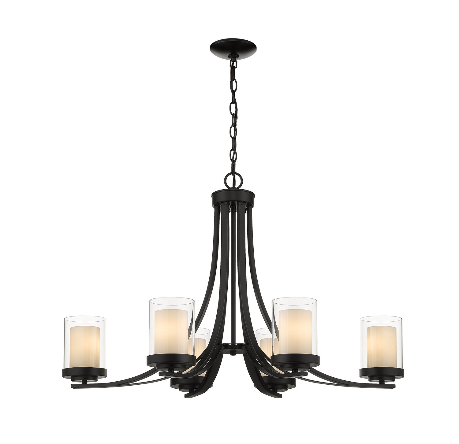 Z-Lite - 426-6-MB - Six Light Chandelier - Willow - Matte Black