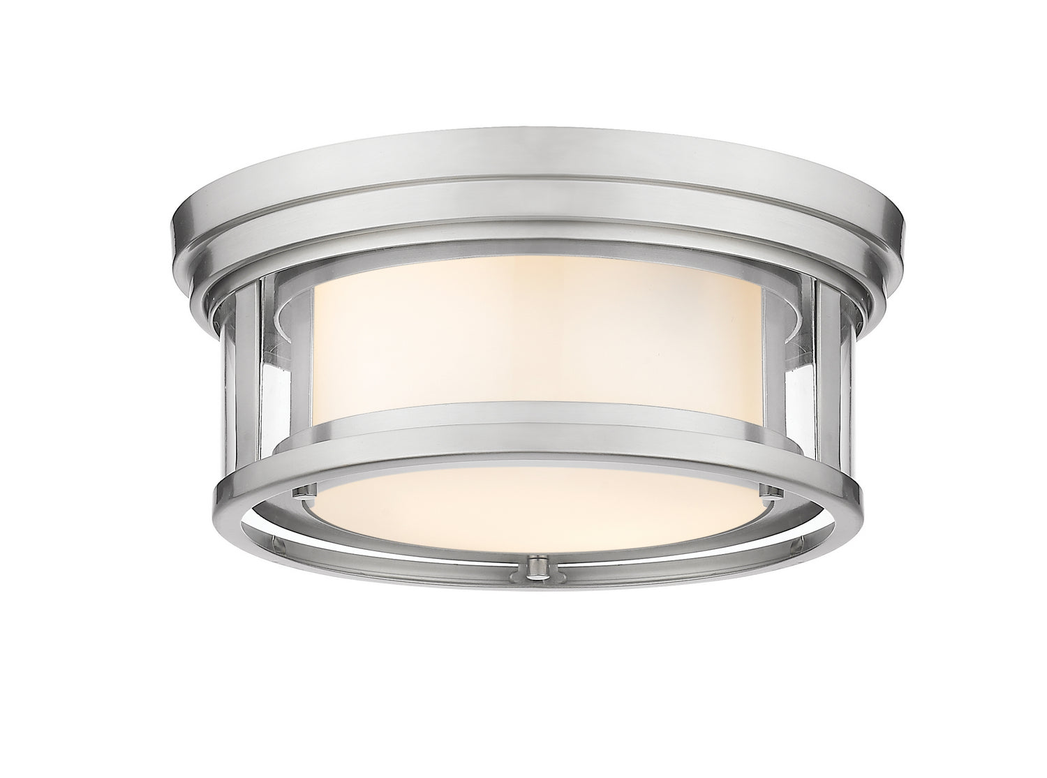 Z-Lite - 426F12-BN - Two Light Flush Mount - Willow - Brushed Nickel