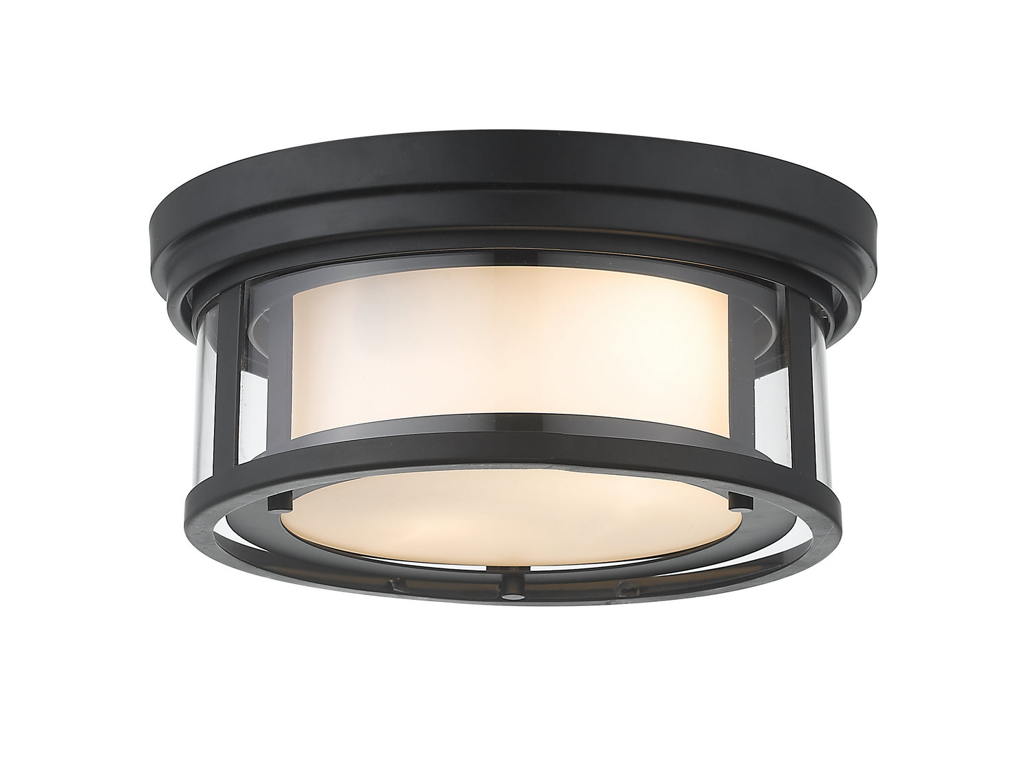 Z-Lite - 426F12-MB - Two Light Flush Mount - Willow - Matte Black