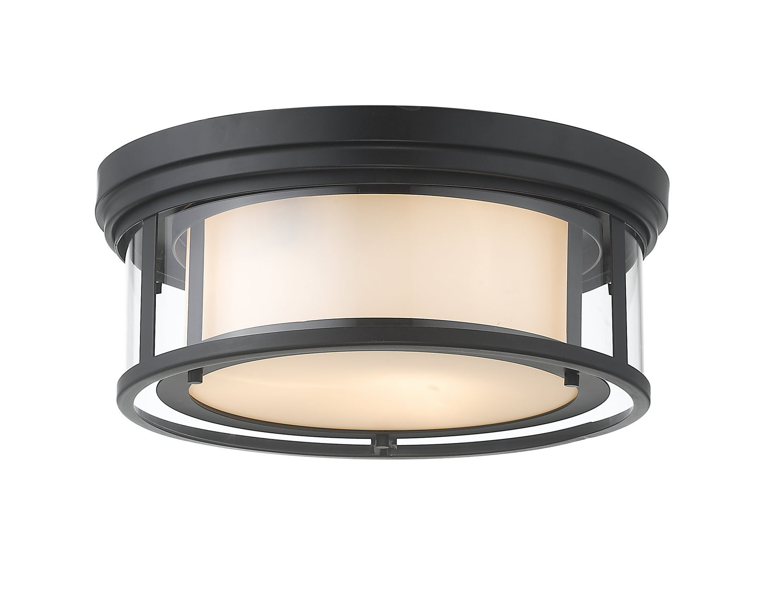 Z-Lite - 426F16-MB - Three Light Flush Mount - Willow - Matte Black