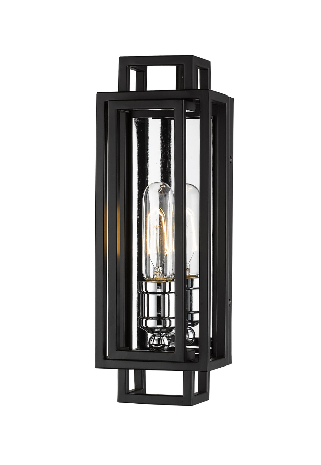 Z-Lite - 454-1S-BK-CH - One Light Wall Sconce - Titania - Black / Chrome