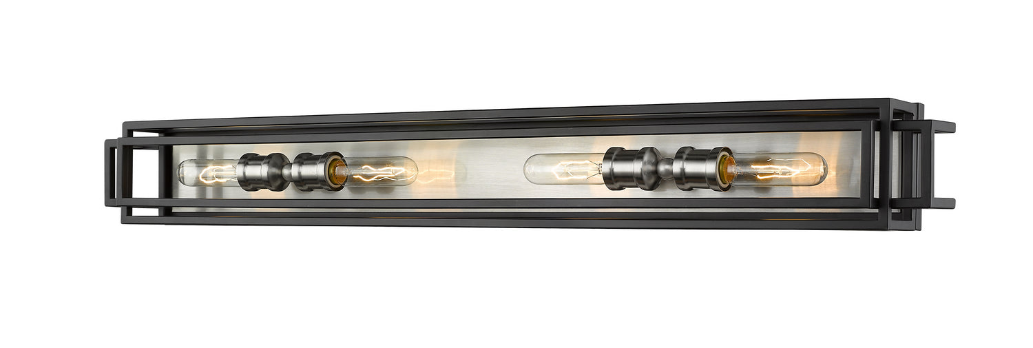 Z-Lite - 454-4V-BK-BN - Four Light Vanity - Titania - Black + Brushed Nickel