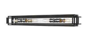Z-Lite - 454-4V-BK-CH - Four Light Vanity - Titania - Black + Chrome