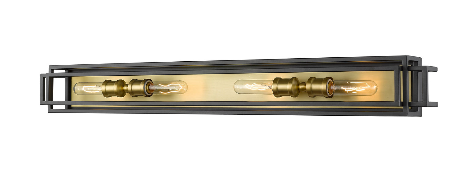 Z-Lite - 454-4V-BRZ-OBR - Four Light Vanity - Titania - Bronze + Olde Brass