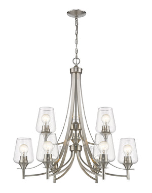 Z-Lite - 473-9BN - Nine Light Chandelier - Joliet - Brushed Nickel