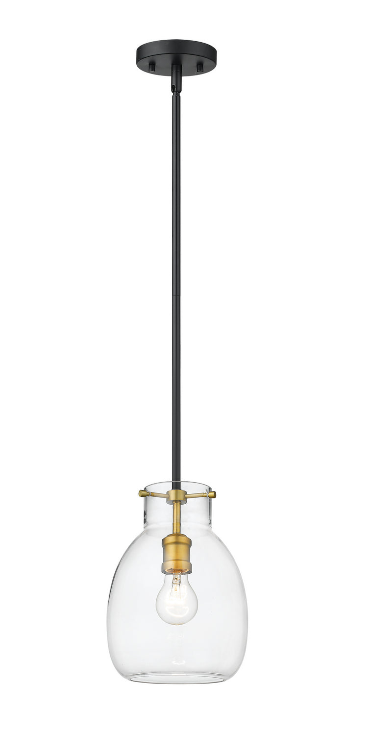 Z-Lite - 476MP-ROD-MB-OBR - One Light Pendant - Bella - Matte Black / Olde Brass