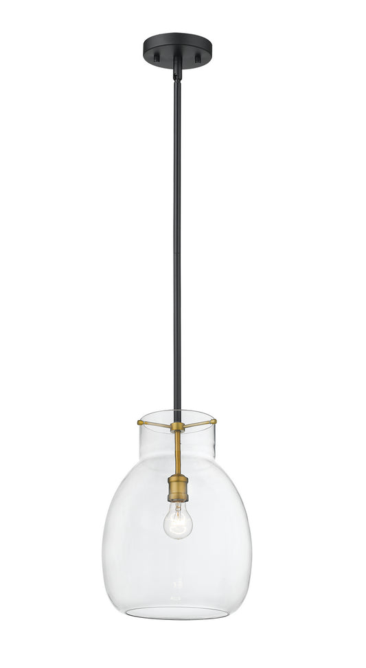 Z-Lite - 476P-ROD-MB-OBR - One Light Pendant - Bella - Matte Black + Olde Brass