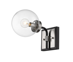 Z-Lite - 477-1S-MB-BN - One Light Wall Sconce - Parsons - Matte Black / Brushed Nickel