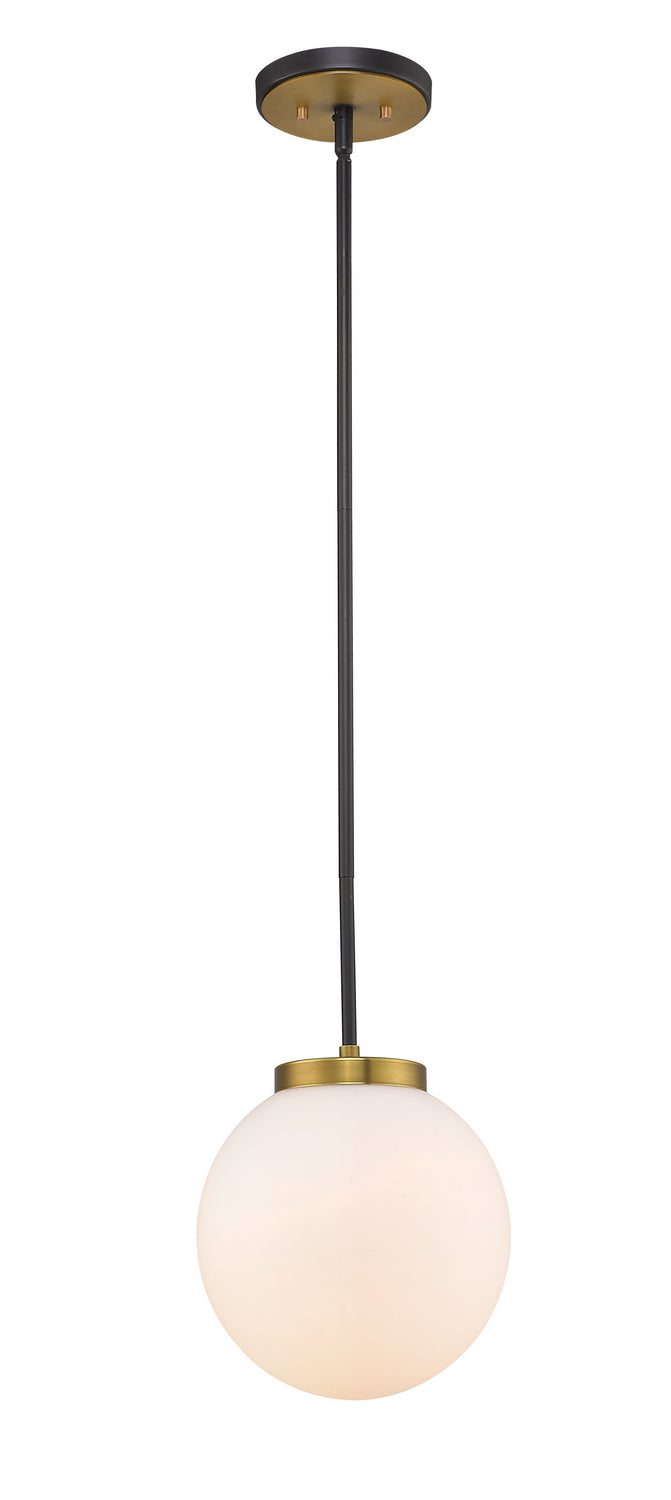 Z-Lite - 477P10-MB-OBR - One Light Pendant - Parsons - Matte Black + Olde Brass