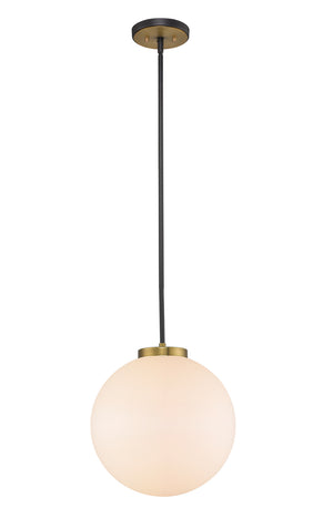 Z-Lite - 477P14-MB-OBR - One Light Pendant - Parsons - Matte Black / Olde Brass