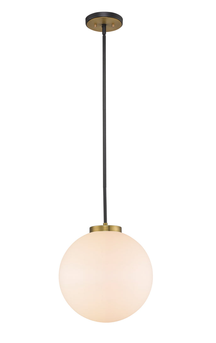 Z-Lite - 477P14-MB-OBR - One Light Pendant - Parsons - Matte Black + Olde Brass