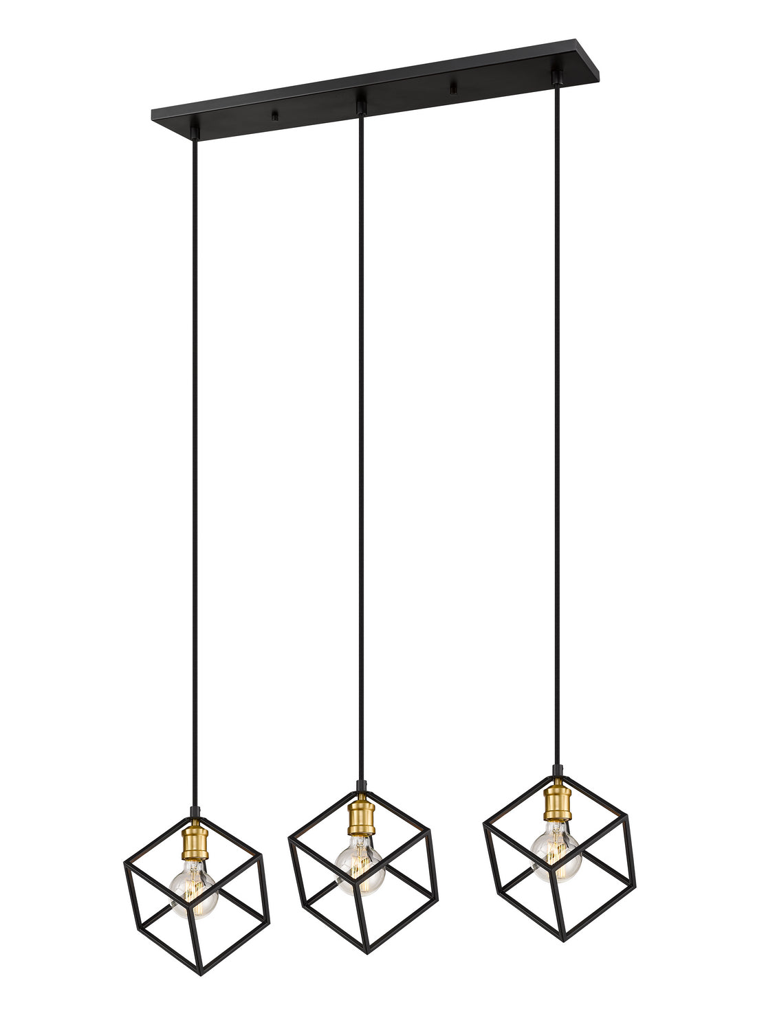 Z-Lite - 478-3L-BRZ-OBR - Three Light Linear Chandelier - Vertical - Bronze / Olde Brass