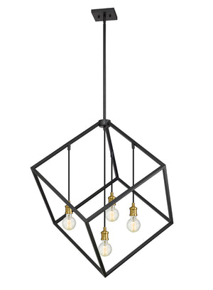 Z-Lite - 478P34-BRZ-OBR - Four Light Chandelier - Vertical - Bronze / Olde Brass