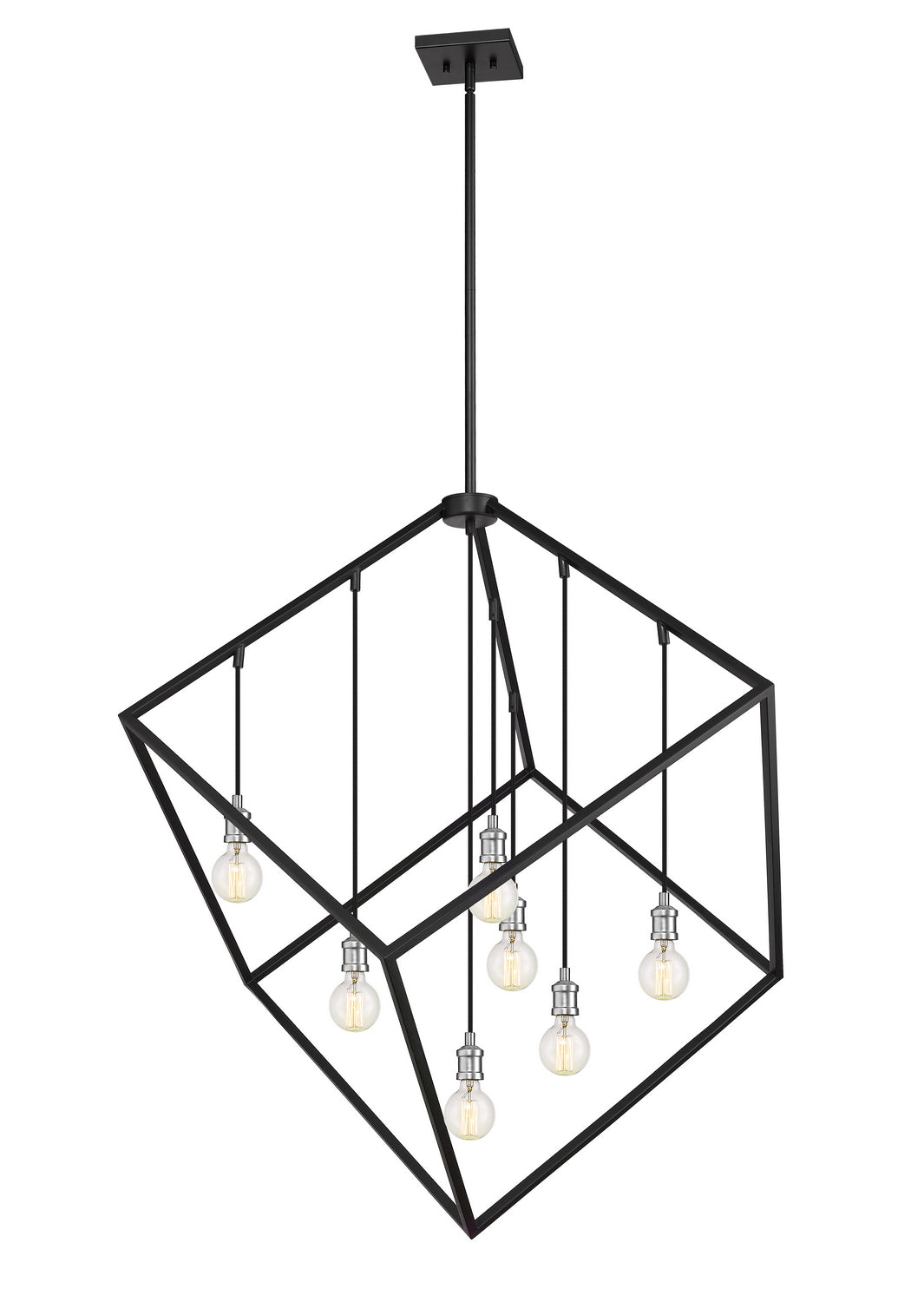 Z-Lite - 478P44-MB-BN - Seven Light Chandelier - Vertical - Matte Black / Brushed Nickel