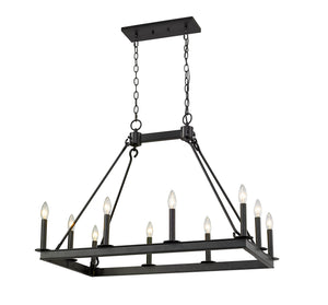 Z-Lite - 482-10L-MB - Ten Light Linear Chandelier - Barclay - Matte Black