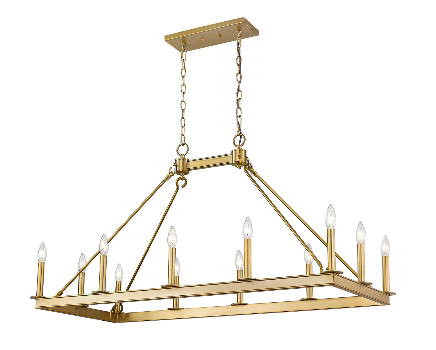 Z-Lite - 482-12L-OBR - 12 Light Linear Chandelier - Barclay - Olde Brass