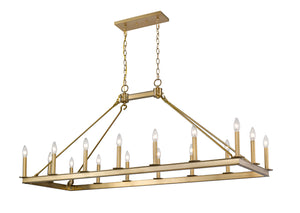 Z-Lite - 482-16L-OBR - 16 Light Linear Chandelier - Barclay - Olde Brass