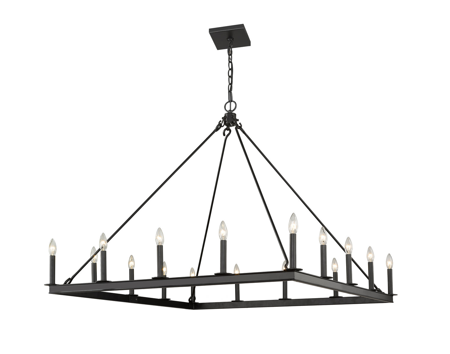 Z-Lite - 482S-16MB - 16 Light Chandelier - Barclay - Matte Black