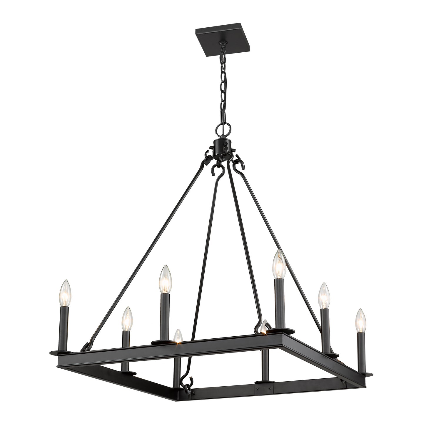 Z-Lite - 482S-8-26MB - Eight Light Chandelier - Barclay - Matte Black