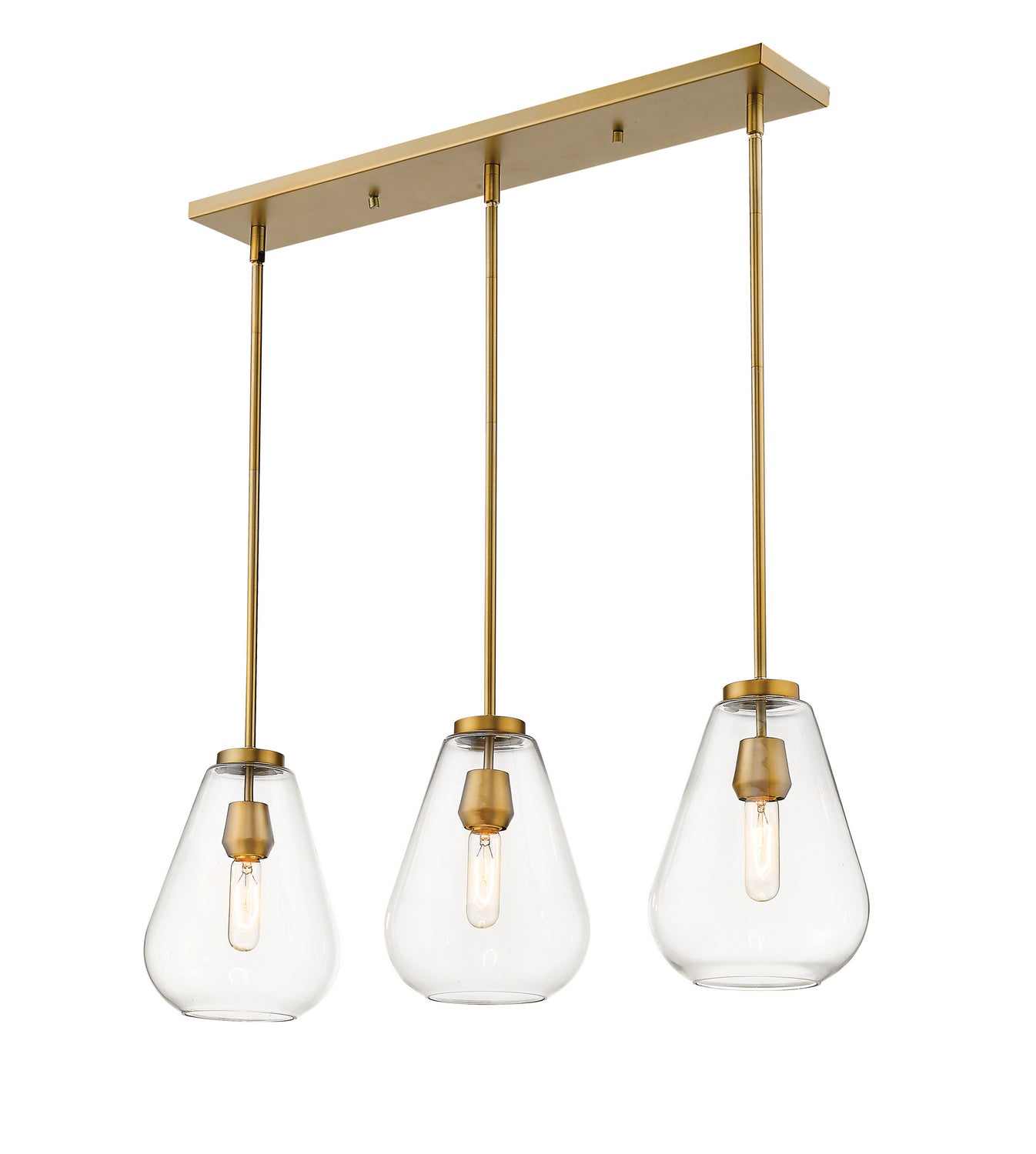 Z-Lite - 488P8-3L-OBR - Three Light Linear Chandelier - Ayra - Olde Brass