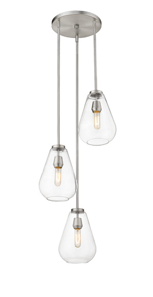 Z-Lite - 488P8-3R-BN - Three Light Chandelier - Ayra - Brushed Nickel