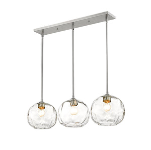 Z-Lite - 490P10-3L-BN - Three Light Linear Chandelier - Chloe - Brushed Nickel