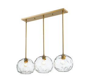 Z-Lite - 490P10-3L-OBR - Three Light Linear Chandelier - Chloe - Olde Brass