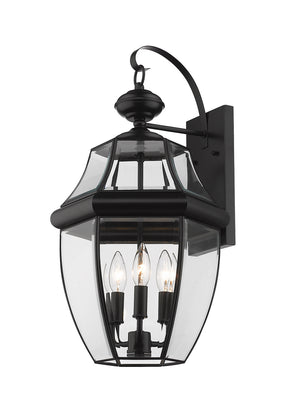 Z-Lite - 580B-BK - Three Light Outdoor Wall Light - Westover - Black