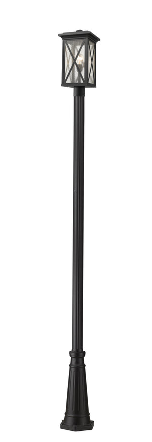 Z-Lite - 583PHBR-519P-BK - One Light Outdoor Post Mounted Fixture - Brookside - Black